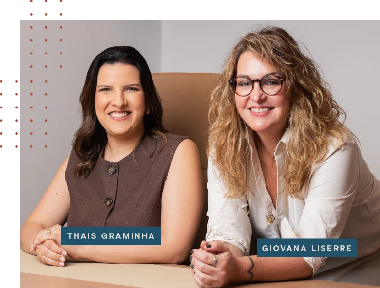 Thais Graminha e Giovana Liserre — fundadoras do Estúdio Fagulha